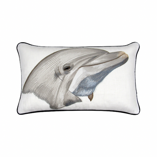 Dolphin Face Embroidered Cover