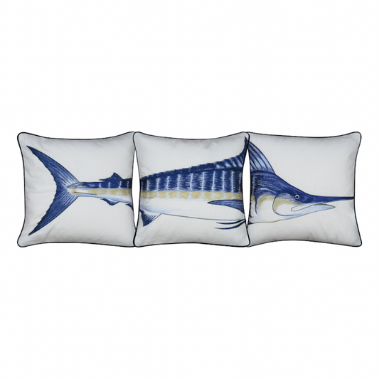 Marlin Embroidered Pillow Cover Set