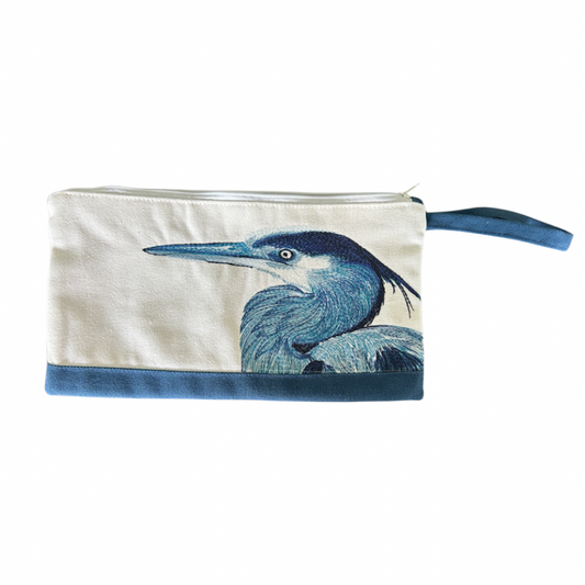 Heron Wristlet Clutch Bag
